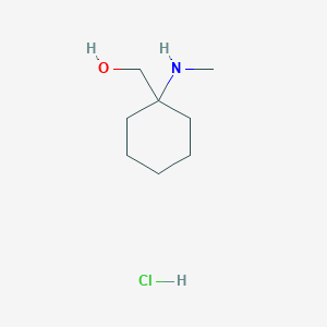 molecular formula C8H18ClNO B1421876 [1-(Methylamino)cyclohexyl]methanol hydrochloride CAS No. 1258651-58-9