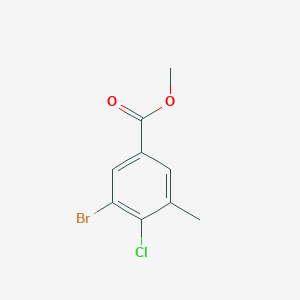 molecular formula C9H8BrClO2 B1421877 甲基3-溴-4-氯-5-甲基苯甲酸酯 CAS No. 1160574-52-6