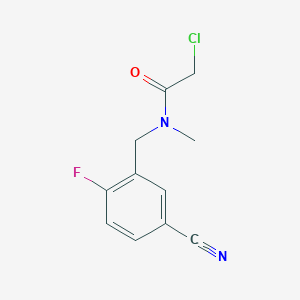 molecular formula C11H10ClFN2O B1421883 2-chloro-N-[(5-cyano-2-fluorophenyl)methyl]-N-methylacetamide CAS No. 1178818-50-2