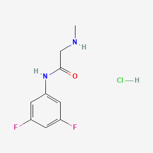 molecular formula C9H11ClF2N2O B1421886 N-(3,5-difluorophenyl)-2-(methylamino)acetamide hydrochloride CAS No. 1251922-59-4