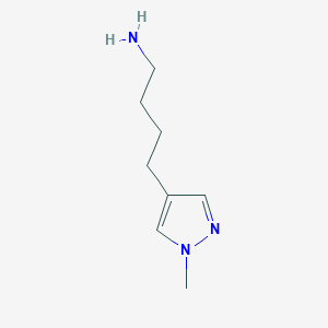 molecular formula C8H15N3 B1421887 4-(1-甲基-1H-吡唑-4-基)丁-1-胺 CAS No. 1251924-64-7