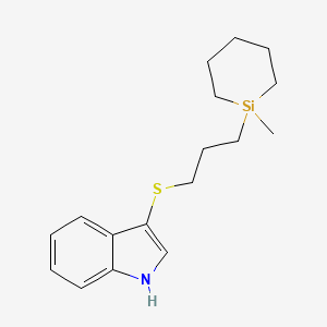 3-{[3-(1-Methylsilinan-1-yl)propyl]sulfanyl}-1H-indole