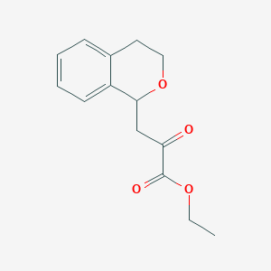 molecular formula C14H16O4 B1421892 ethyl 3-(3,4-dihydro-1H-2-benzopyran-1-yl)-2-oxopropanoate CAS No. 886986-87-4