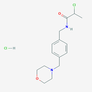 molecular formula C15H22Cl2N2O2 B1421893 2-氯-N-[{[4-(吗啉-4-基甲基)苯基]甲基}丙酰胺盐酸盐 CAS No. 1258652-36-6