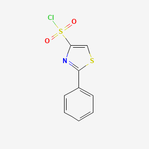 molecular formula C9H6ClNO2S2 B1421895 2-苯基-1,3-噻唑-4-磺酰氯 CAS No. 1305712-05-3