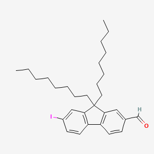 7-Iodo-9,9-dioctyl-9H-fluorene-2-carbaldehyde