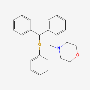 4-{[(Diphenylmethyl)(methyl)phenylsilyl]methyl}morpholine