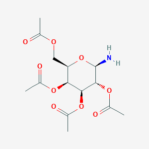 B142190 (2R,3S,4S,5R,6R)-2-(Acetoxymethyl)-6-aminotetrahydro-2H-pyran-3,4,5-triyl triacetate CAS No. 58484-22-3