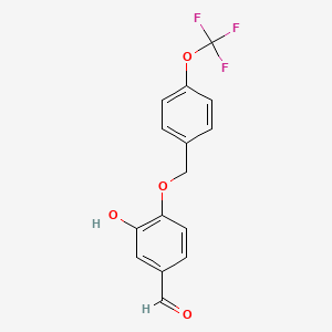 Benzaldehyde, 3-hydroxy-4-[[4-(trifluoromethoxy)phenyl]methoxy]-