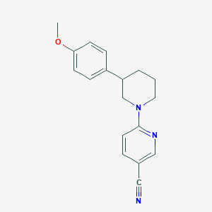 3-Pyridinecarbonitrile, 6-[3-(4-methoxyphenyl)-1-piperidinyl]-