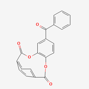 10-Benzoyl-3,6-etheno-1,8-benzodioxecine-2,7-dione