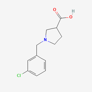 molecular formula C12H14ClNO2 B1421904 1-(3-Chlorobenzyl)pyrrolidine-3-carboxylic acid CAS No. 1086375-17-8
