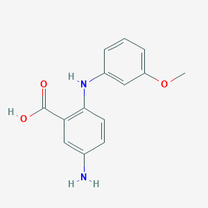 5-Amino-2-(3-methoxyanilino)benzoic acid