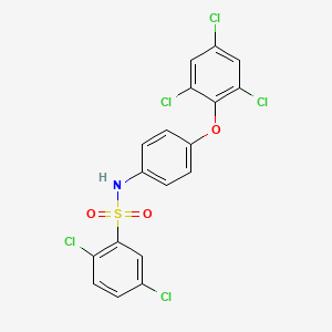 molecular formula C18H10Cl5NO3S B14219117 Benzenesulfonamide, 2,5-dichloro-N-[4-(2,4,6-trichlorophenoxy)phenyl]- CAS No. 823782-42-9