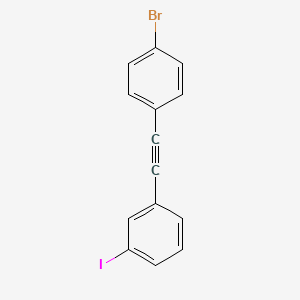 molecular formula C14H8BrI B14219120 1-[(4-Bromophenyl)ethynyl]-3-iodobenzene CAS No. 832744-30-6