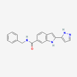 N-Benzyl-2-(1,2-dihydro-3H-pyrazol-3-ylidene)-2H-indole-6-carboxamide