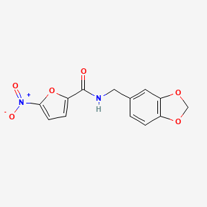 2-Furancarboxamide, N-(1,3-benzodioxol-5-ylmethyl)-5-nitro-