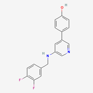 molecular formula C18H14F2N2O B14219224 4-[5-[(3,4-Difluorophenyl)methylamino]pyridin-3-yl]phenol CAS No. 821784-21-8