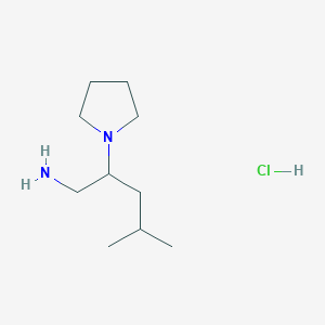 molecular formula C10H23ClN2 B1421928 4-Methyl-2-(pyrrolidin-1-yl)pentan-1-amine hydrochloride CAS No. 1269152-35-3