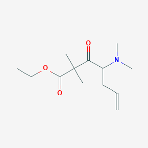 6-Heptenoic acid, 4-(dimethylamino)-2,2-dimethyl-3-oxo-, ethyl ester