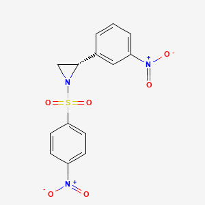 (2S)-1-(4-Nitrobenzene-1-sulfonyl)-2-(3-nitrophenyl)aziridine