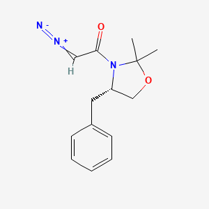 1-[(4S)-4-Benzyl-2,2-dimethyl-1,3-oxazolidin-3-yl]-2-diazonioethen-1-olate