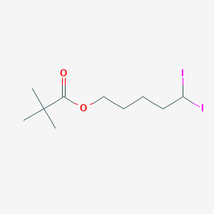 molecular formula C10H18I2O2 B14219363 5,5-Diiodopentyl 2,2-dimethylpropanoate CAS No. 823180-28-5