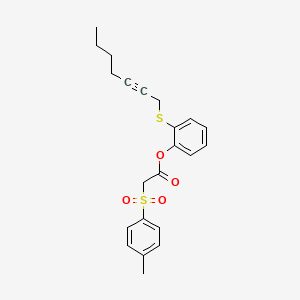 2-[(Hept-2-yn-1-yl)sulfanyl]phenyl (4-methylbenzene-1-sulfonyl)acetate