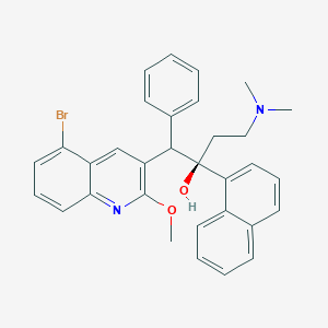 3-Quinolineethanol, 5-bromo-alpha-[2-(dimethylamino)ethyl]-2-methoxy-alpha-1-naphthalenyl-beta-phenyl-, (alphaR,betaS)-rel-