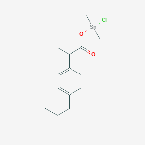 Chloro(dimethyl)({2-[4-(2-methylpropyl)phenyl]propanoyl}oxy)stannane