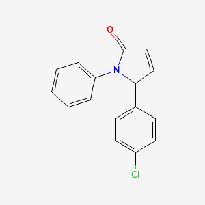 molecular formula C16H12ClNO B14219433 5-(4-Chlorophenyl)-1-phenyl-1,5-dihydro-2H-pyrrol-2-one CAS No. 824935-54-8