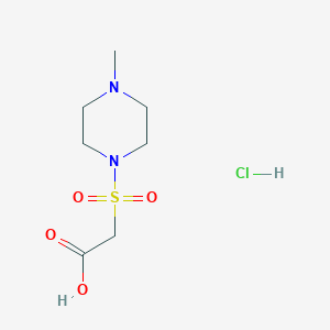 molecular formula C7H15ClN2O4S B1421951 2-[(4-Methylpiperazin-1-yl)sulfonyl]acetic acid hydrochloride CAS No. 1251923-64-4