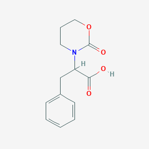 molecular formula C13H15NO4 B1421956 2-(2-Oxo-1,3-oxazinan-3-yl)-3-phenylpropanoic acid CAS No. 1258639-28-9