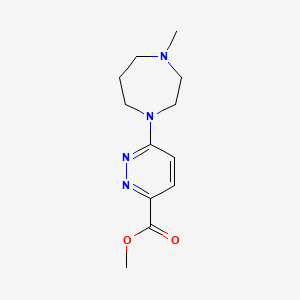 molecular formula C12H18N4O2 B1421957 Methyl 6-(4-methyl-1,4-diazepan-1-yl)pyridazine-3-carboxylate CAS No. 1258765-34-2
