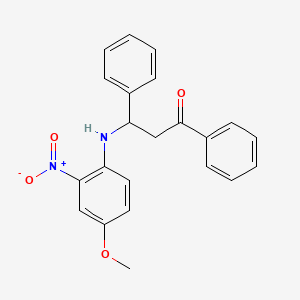 1-Propanone, 3-[(4-methoxy-2-nitrophenyl)amino]-1,3-diphenyl-