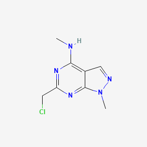 molecular formula C8H10ClN5 B1421960 6-(氯甲基)-N,1-二甲基-1H-吡唑并[3,4-d]嘧啶-4-胺 CAS No. 1255147-44-4
