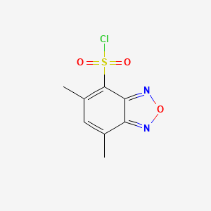 molecular formula C8H7ClN2O3S B1421963 5,7-Dimethyl-2,1,3-benzoxadiazole-4-sulfonyl chloride CAS No. 1256643-55-6
