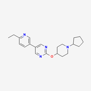 Pyrimidine, 2-[(1-cyclopentyl-4-piperidinyl)oxy]-5-(6-ethyl-3-pyridinyl)-