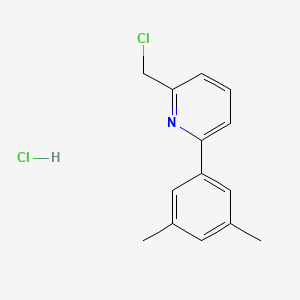 2-(Chloromethyl)-6-(3,5-dimethylphenyl)pyridine;hydrochloride