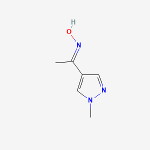 molecular formula C6H9N3O B1421973 N-[1-(1-甲基-1H-吡唑-4-基)亚乙基]羟胺 CAS No. 1221728-93-3