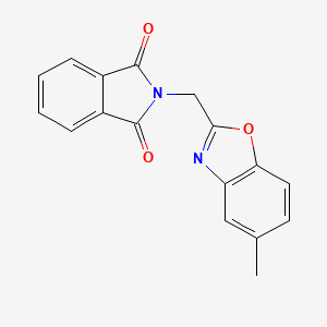 molecular formula C17H12N2O3 B1421974 2-[(5-methyl-1,3-benzoxazol-2-yl)methyl]-1H-isoindole-1,3(2H)-dione CAS No. 1228553-14-7
