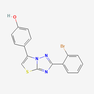 4-[2-(2-Bromophenyl)[1,3]thiazolo[3,2-b][1,2,4]triazol-6-yl]phenol