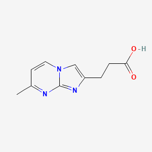 molecular formula C10H11N3O2 B1421976 3-(7-甲基咪唑并[1,2-a]嘧啶-2-基)丙酸 CAS No. 1255147-29-5