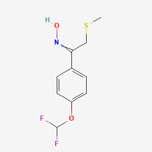 N-{1-[4-(Difluoromethoxy)phenyl]-2-(methylsulfanyl)ethylidene}hydroxylamine