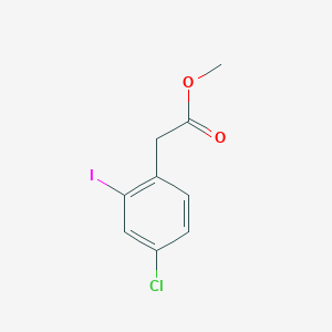 molecular formula C9H8ClIO2 B1421978 甲基(4-氯-2-碘苯基)乙酸酯 CAS No. 936098-39-4