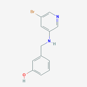 3-{[(5-Bromopyridin-3-yl)amino]methyl}phenol