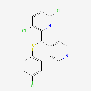 3,6-Dichloro-2-{[(4-chlorophenyl)sulfanyl](pyridin-4-yl)methyl}pyridine