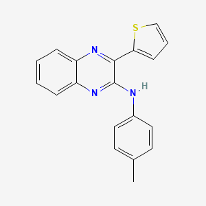 N-(4-Methylphenyl)-3-(thiophen-2-yl)quinoxalin-2-amine