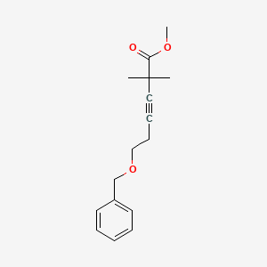 3-Hexynoic acid, 2,2-dimethyl-6-(phenylmethoxy)-, methyl ester