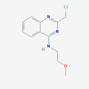 molecular formula C12H14ClN3O B1421989 2-(chloromethyl)-N-(2-methoxyethyl)quinazolin-4-amine CAS No. 1255147-15-9